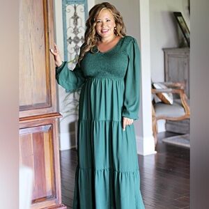 Perfectly Priscilla Maxi Dress Hunter Green